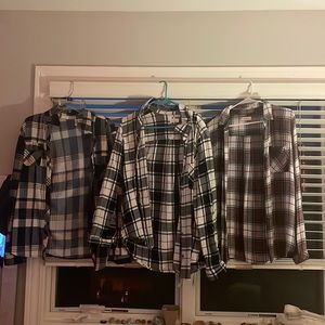 FLANNEL BUNDLE- three flannels XL-L